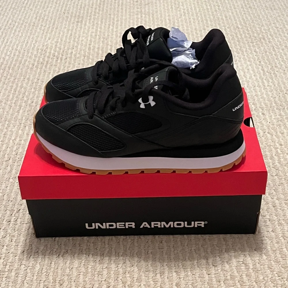 NIB Under Armour Women’s Black Sneakers Size 7.5 - Picture 5 of 5